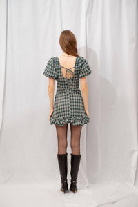 Peach Love - Noelle Plaid Mini Dress