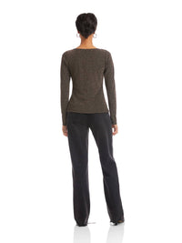 Fifteen Twenty - Whitney Metallic V Neck Top