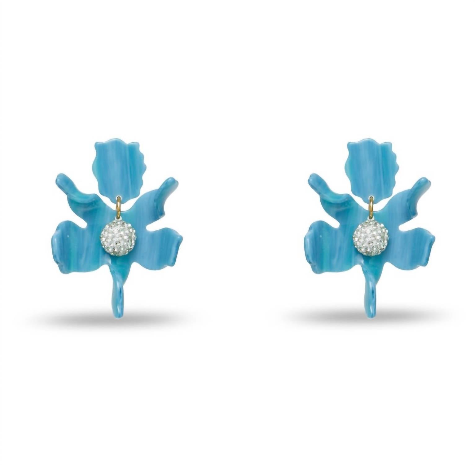 Lele Sadoughi - Women's Azure Small Crystal Lily Earrings