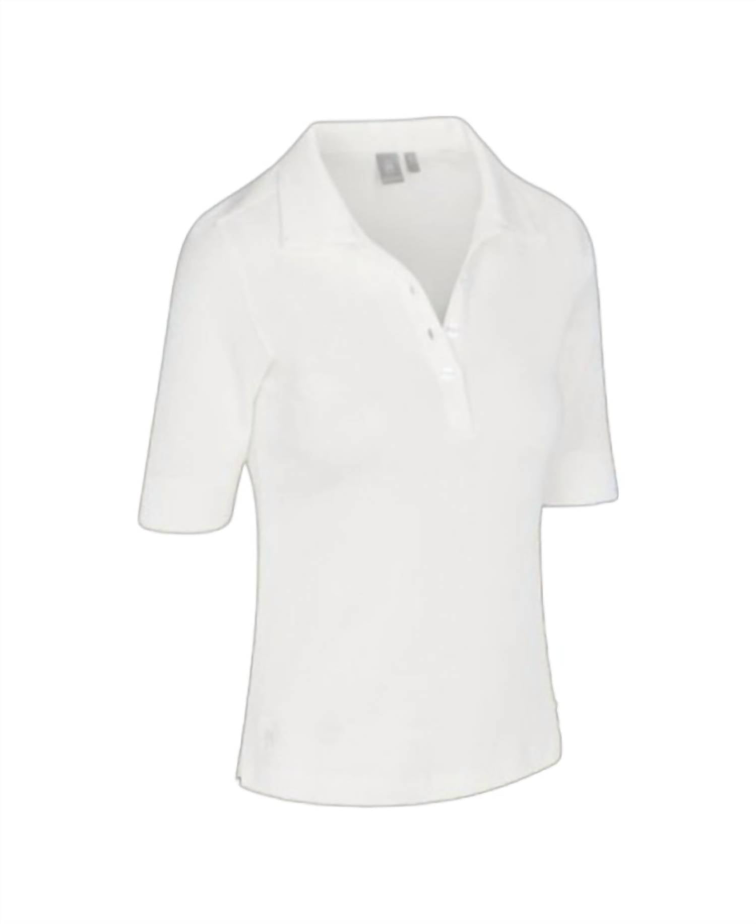 NUSPORT Women's Del Mar Polo in sea salt - women's t-shirt
