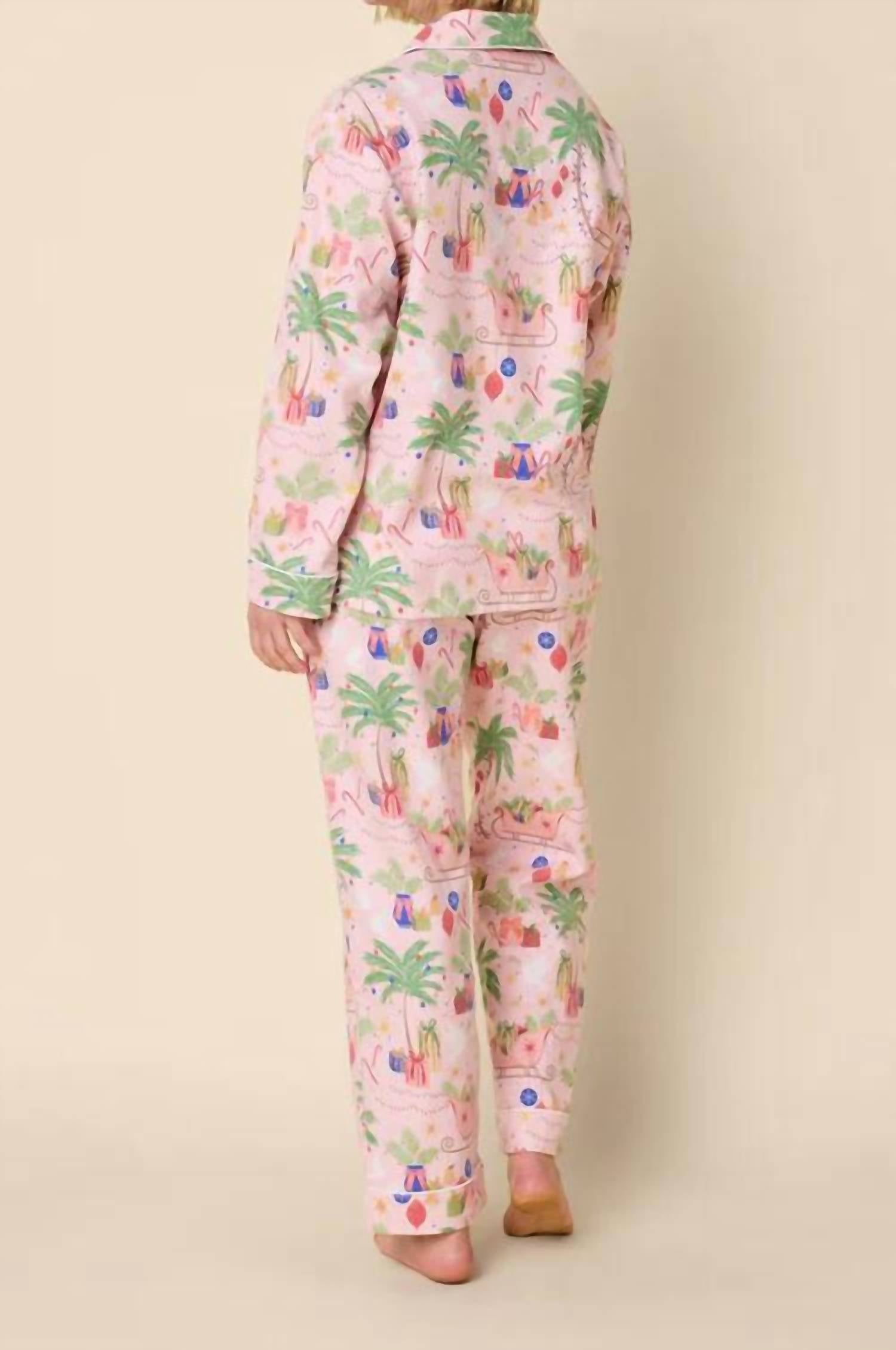 The Cat'S Pajamas - Flannel 2 Piece California Christmas Pajama Set