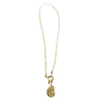 Gemelli - Biscayne Beaded Necklace With Shell Charm