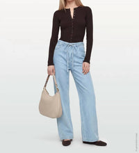 Suncoo - Rabi Tencil Denim Wide Leg Pant