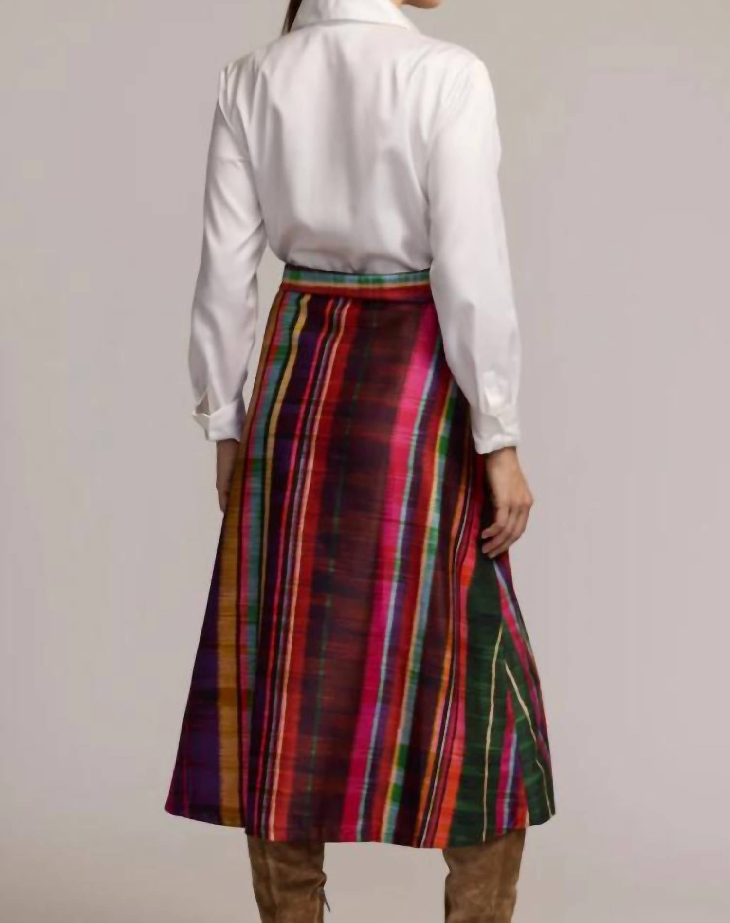 Hinson Wu - Robin Long Sleeve Textured Stripes Midi Dress