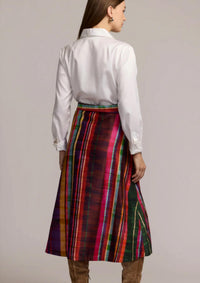 Hinson Wu - Robin Long Sleeve Textured Stripes Midi Dress