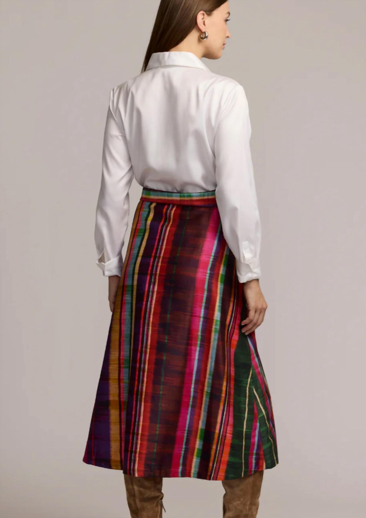 Hinson Wu - Robin Long Sleeve Textured Stripes Midi Dress