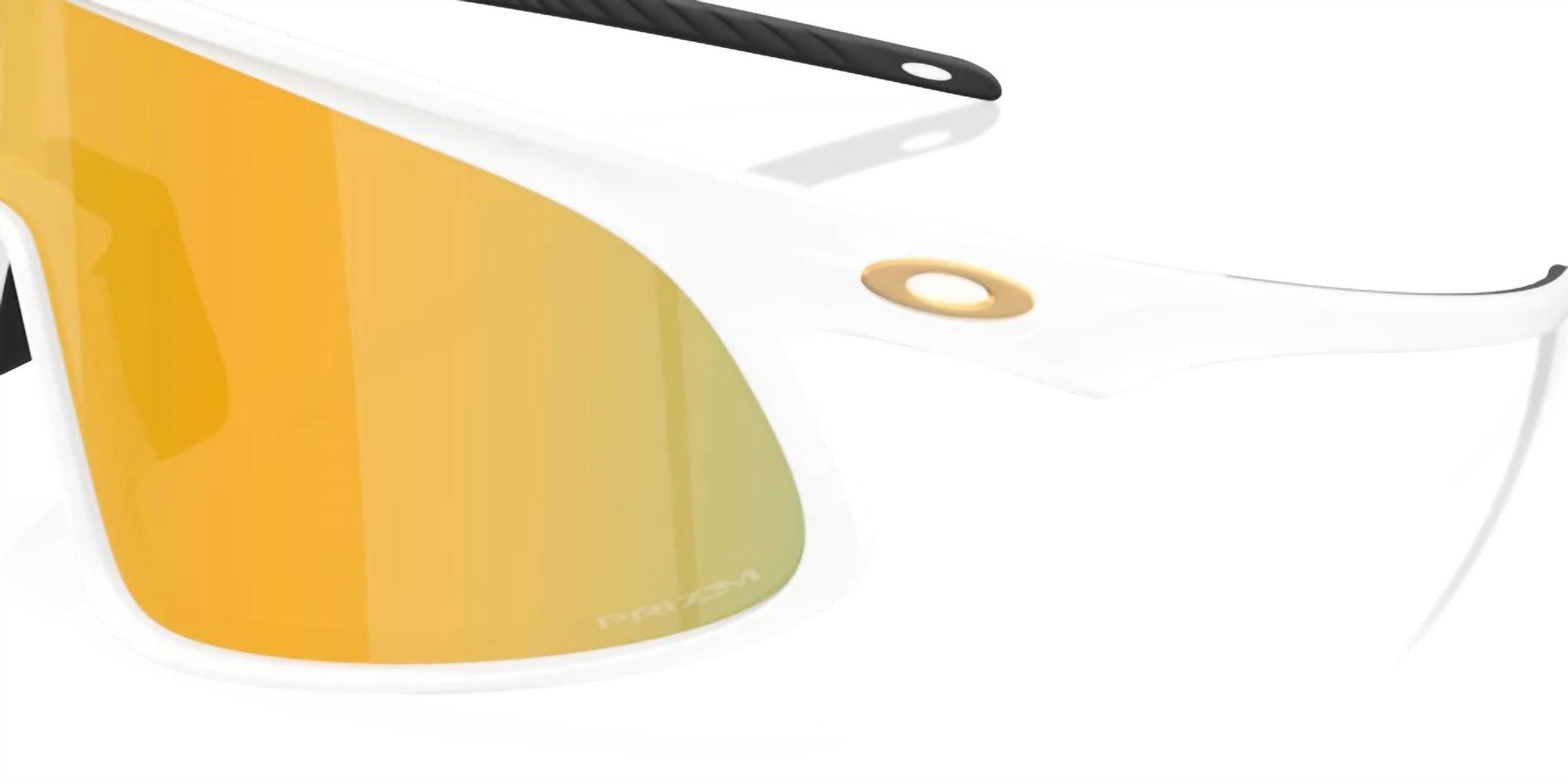 Oakley Men's Rslv Sunglasses in matte white prizm 24k lens - men's accessory - detail view