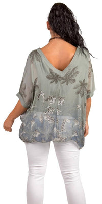 Gigi Moda - Lizane Leaf Print Blouse