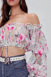 For Love & Lemons - Lovell Burnout Crop Top