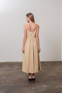 Moon River - Sleeveless Square Neck Midi Dress