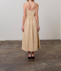 Moon River - Sleeveless Square Neck Midi Dress