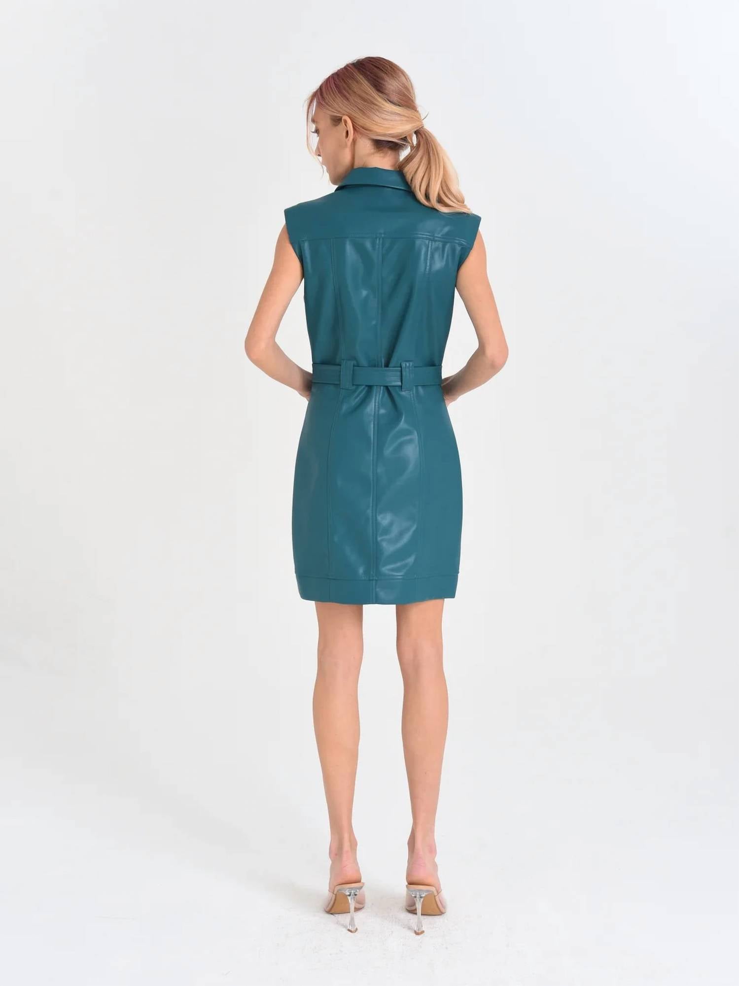 Ciebon - Utility Vegan Leather Dress
