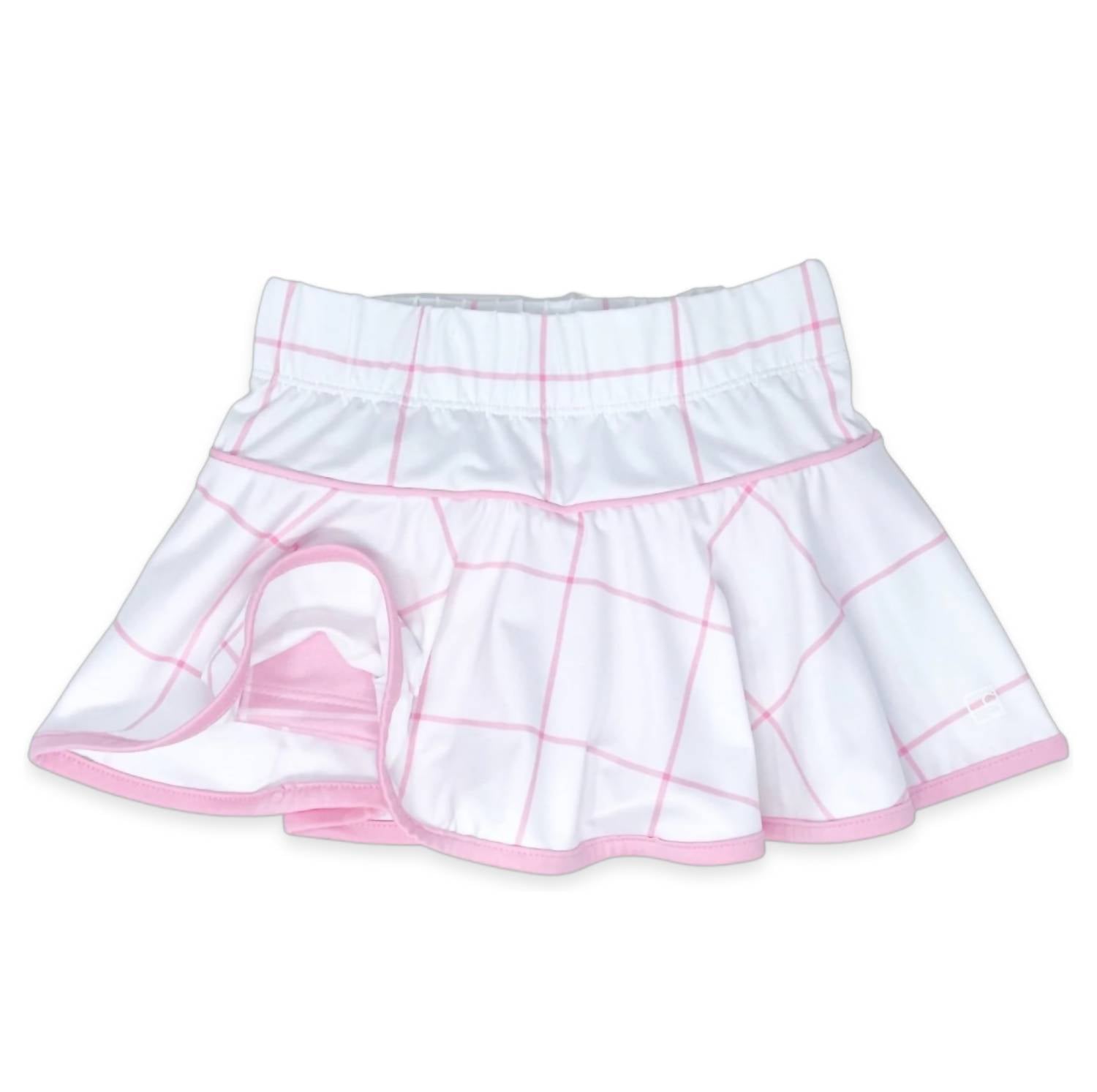 Set Fashions Girls Quinn Skort in pink windowpane - kids' item
