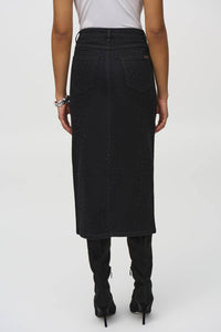 Joseph Ribkoff - Classic Denim Pencil Skirt With Rhinestones