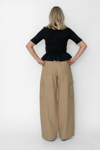 West Of Fabienne Knit Top in black - women's blouse - alternate view