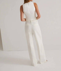 Favorite Daughter Favorite Slim Fit Vest in ivory - women's jacket - view 4