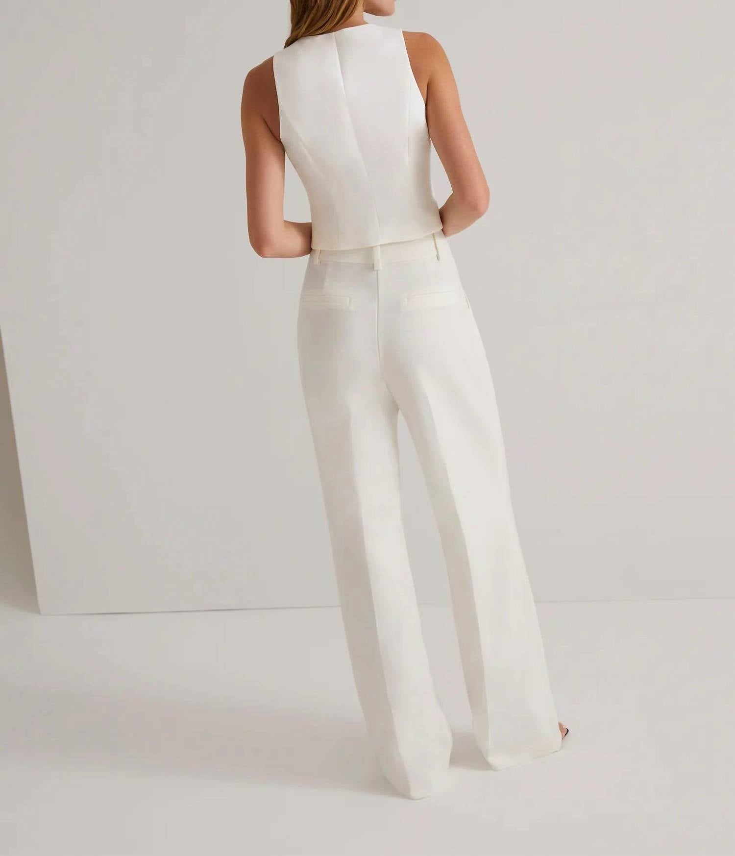 Favorite Daughter Favorite Slim Fit Vest in ivory - women's jacket - view 4