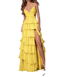 JOVANI The Katherine Gown in yellow - women's dress