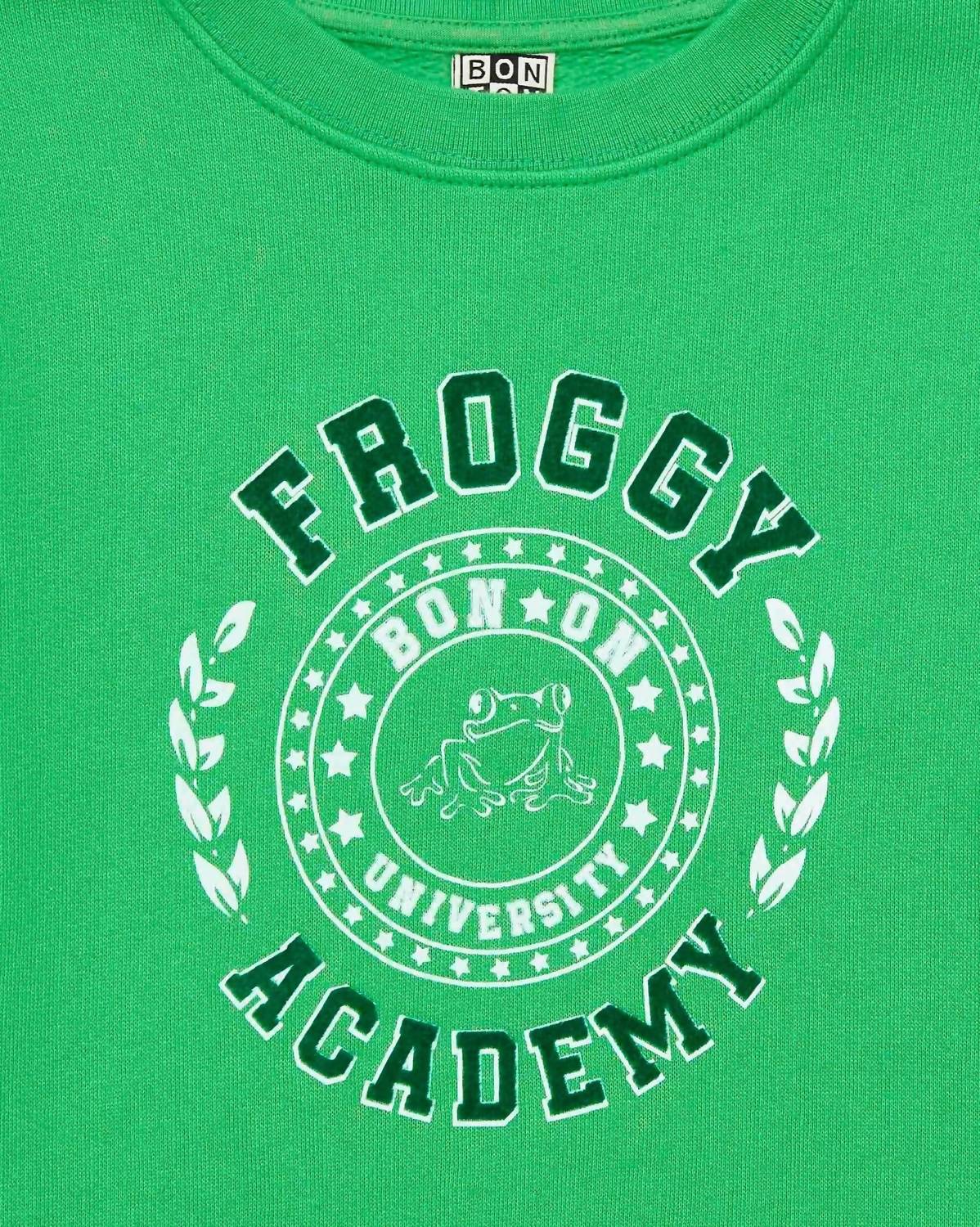 Bonton - Froggy Academy Fleece Sweatshirt