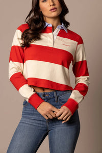 Kimes Ranch - Jamila Crop Polo Shirt
