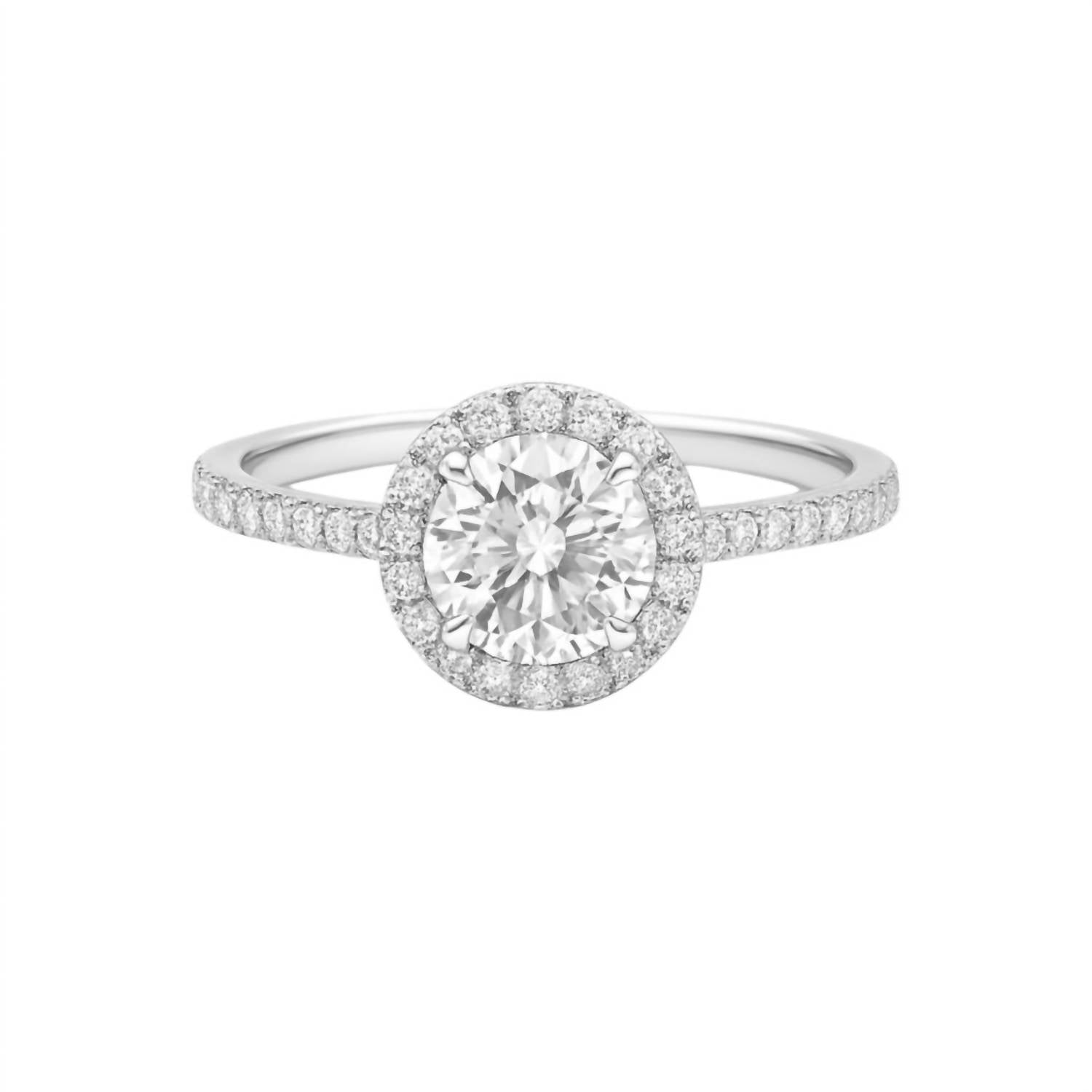 Allyanna Gifts - Women's Round Moissanite With Halo Ring