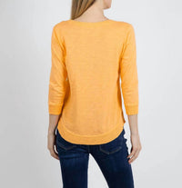 Elliott Lauren - Silvie Rib Three-quarter Sleeve V-neck Tee