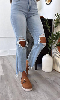 RISEN Stevie Straight Leg Jean in light wash - women's jeans - view 4