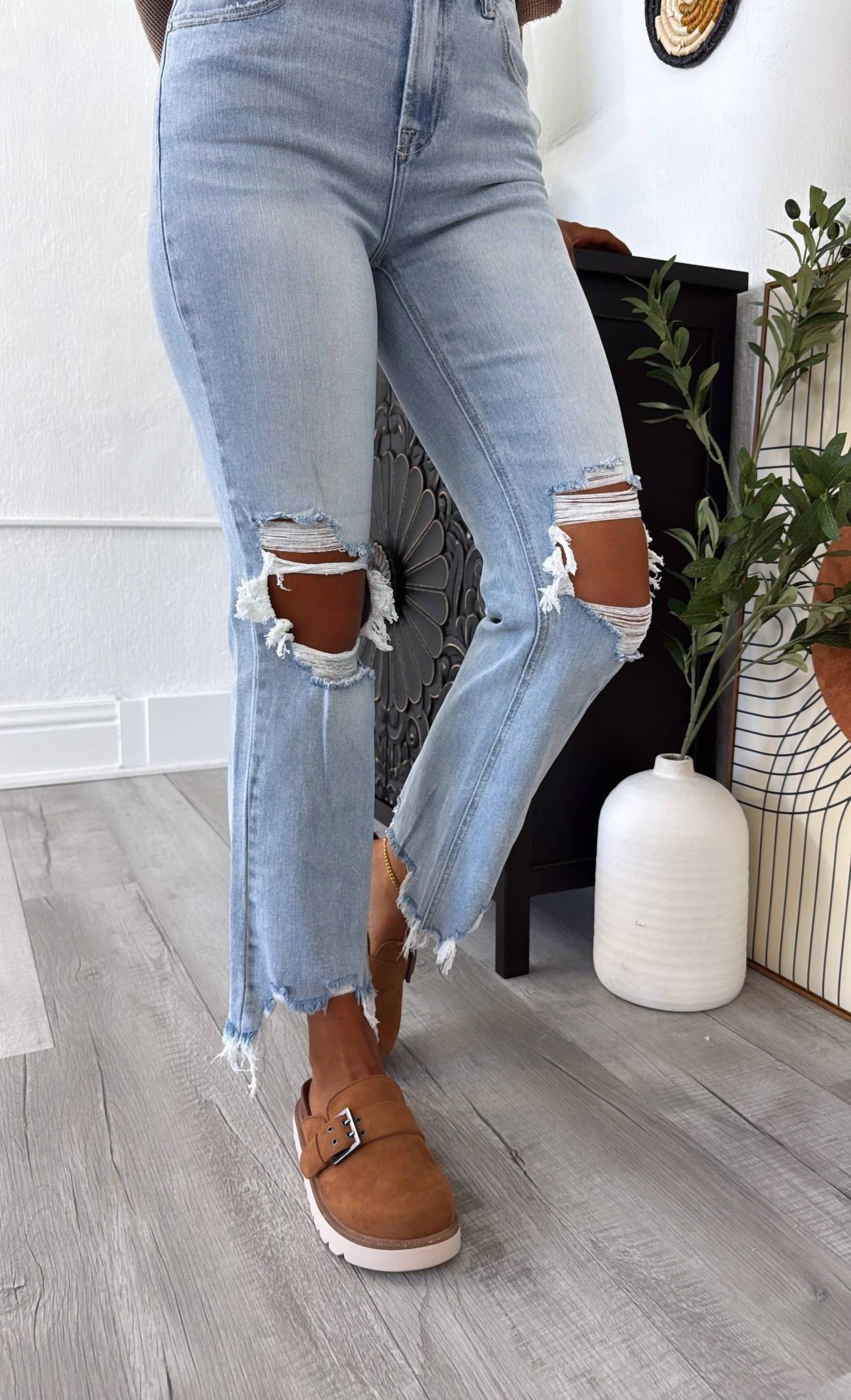 RISEN Stevie Straight Leg Jean in light wash - women's jeans - view 4