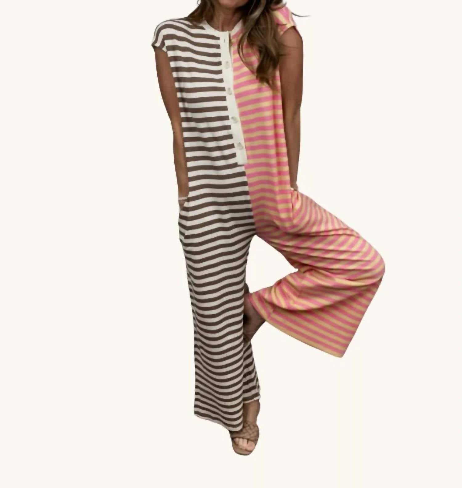 Wishlist - Daisy Striped Jumpsuit