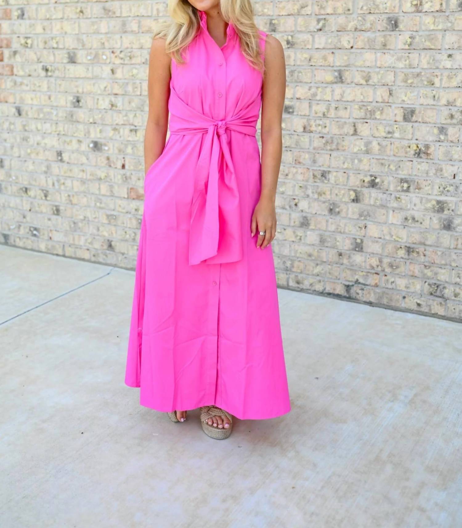 Joy Joy - Sleeveless Wrap Midi Dress