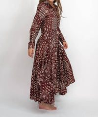 ALIX OF BOHEMIA Aelin Dress in brown - women's dress - alternate view