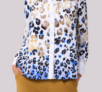 Angel Apparel - Animal Print Button Down Shirt