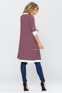 Susi - Stripe Midi Open Cardigan