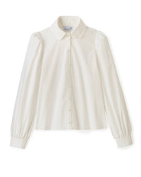 Cartolina Nantucket Women's Brooklyn Long Sleeve Shirt in optic white - women's shirt