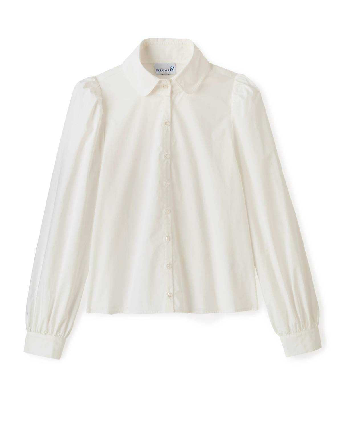 Cartolina Nantucket Women's Brooklyn Long Sleeve Shirt in optic white - women's shirt