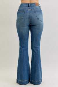 Judy Blue - Flare Tummy Control Double Button Jeans