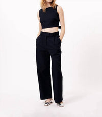 FRNCH Women's Albane Woven Pants in blue marine - women's pants