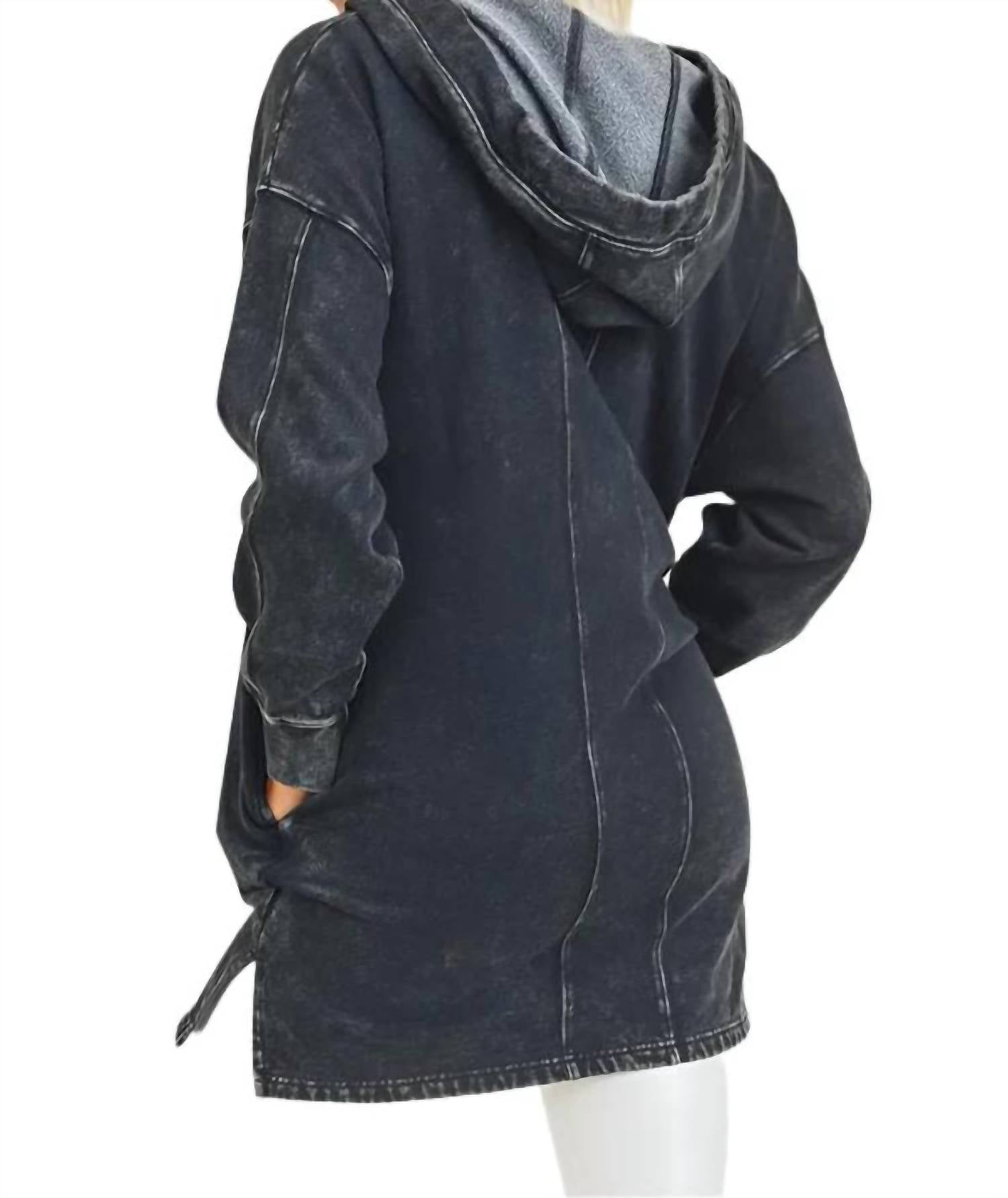 Mono B - Longline Mineral Washed Hoodie