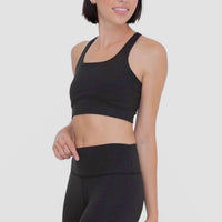 mono b Women's Racerback Sports Bra in black - women's intimate - alternate view
