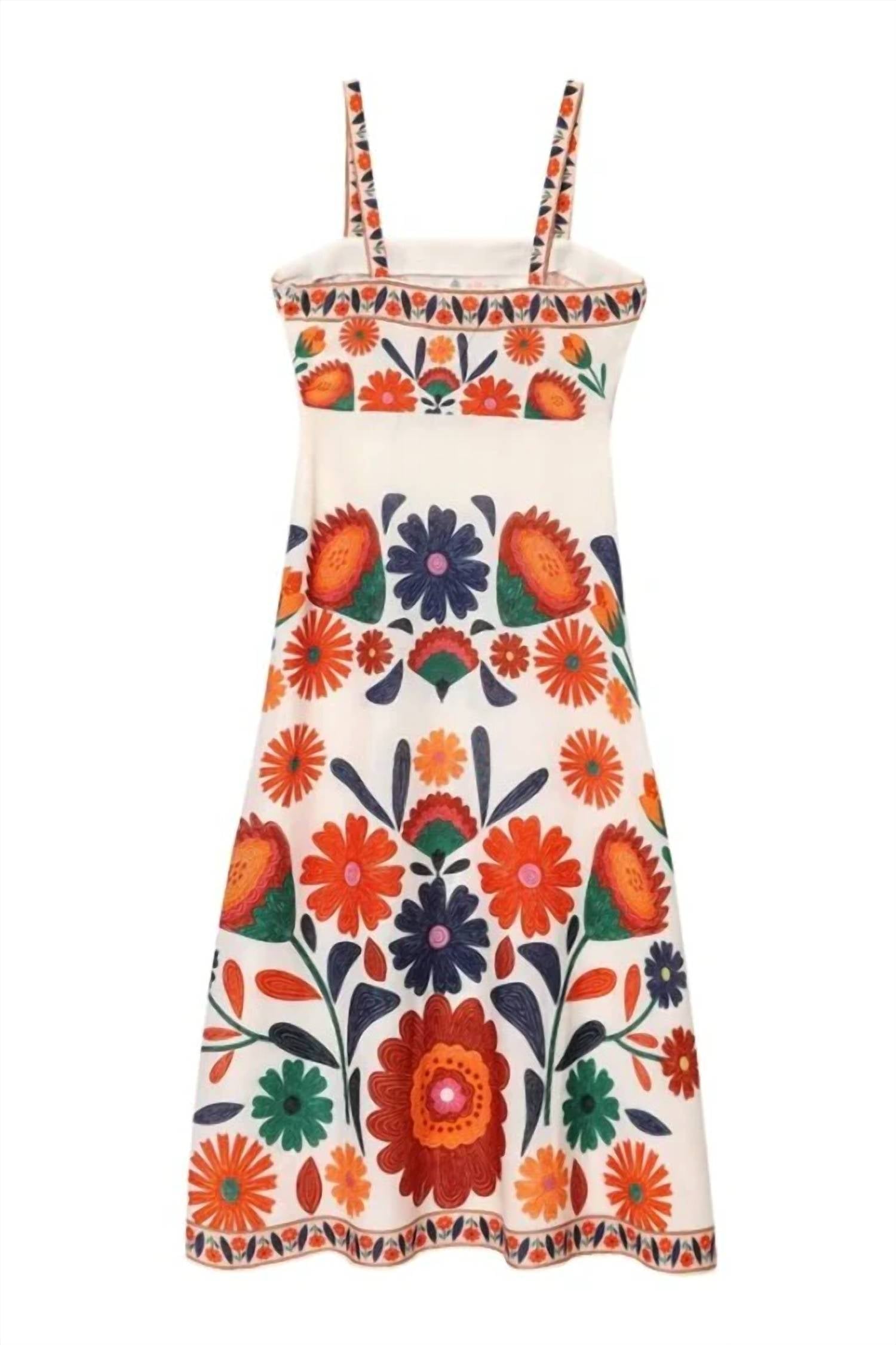 Sundayup - Bella Floral Sleeveless Midi Dress