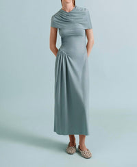Marina Moscone - Jersey Sarong Twisted Maxi Dress