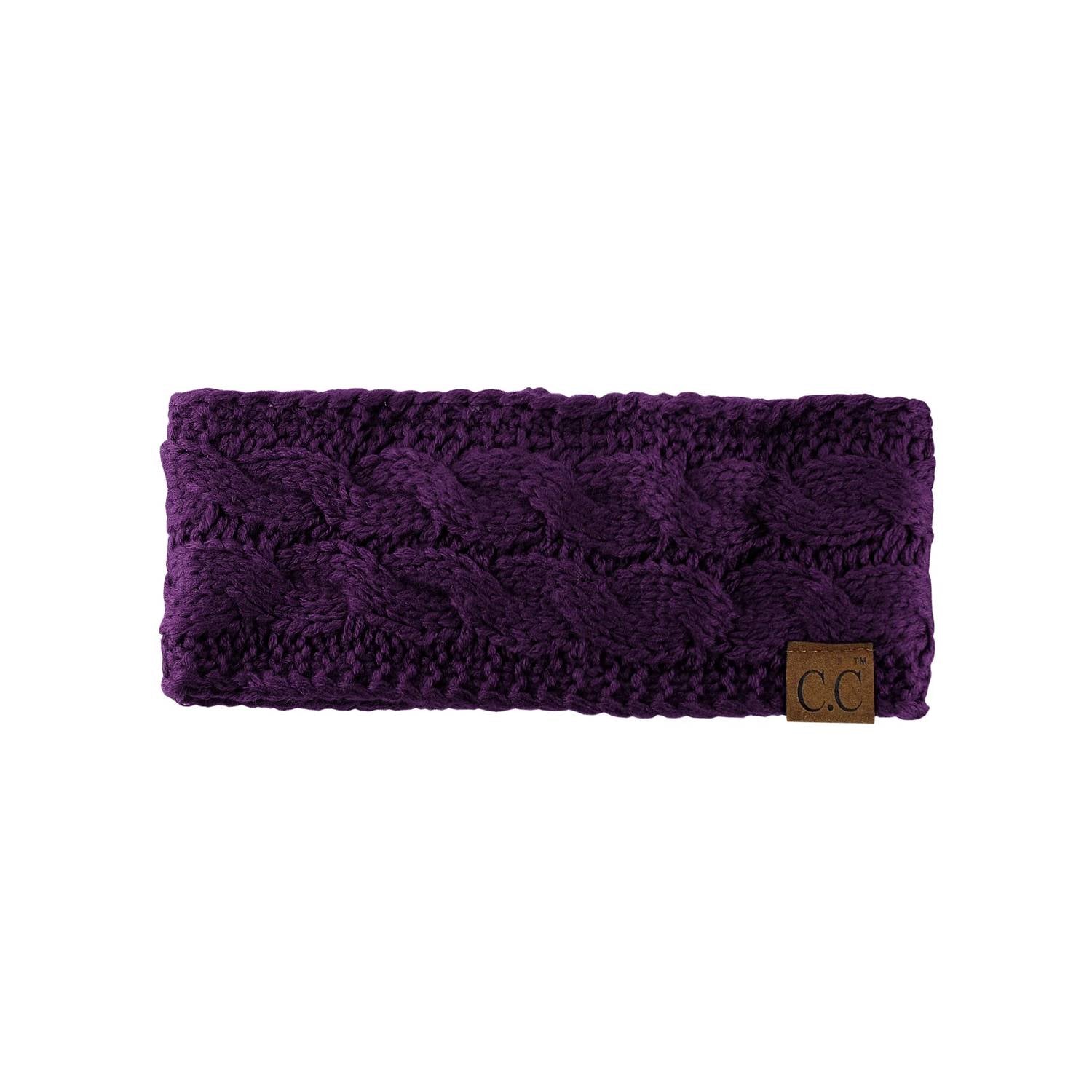 C.C Beanie - Cable Knit Lined Headwrap