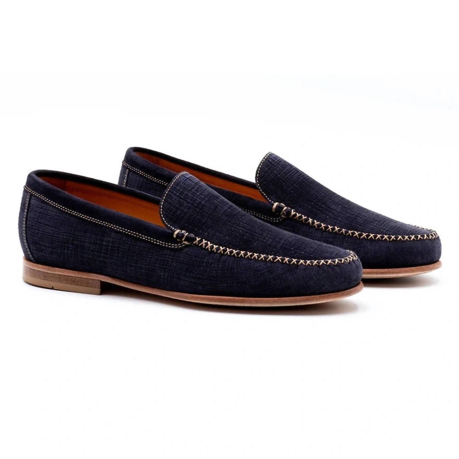 Martin Dingman Men's Country Club Venetian Loafers in navy - men's loafer