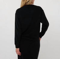 Esqualo - Modal Sweatshirt With Rhinestone Trim