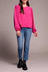 Tribal - Polished Look Mandarin Collar Blouse