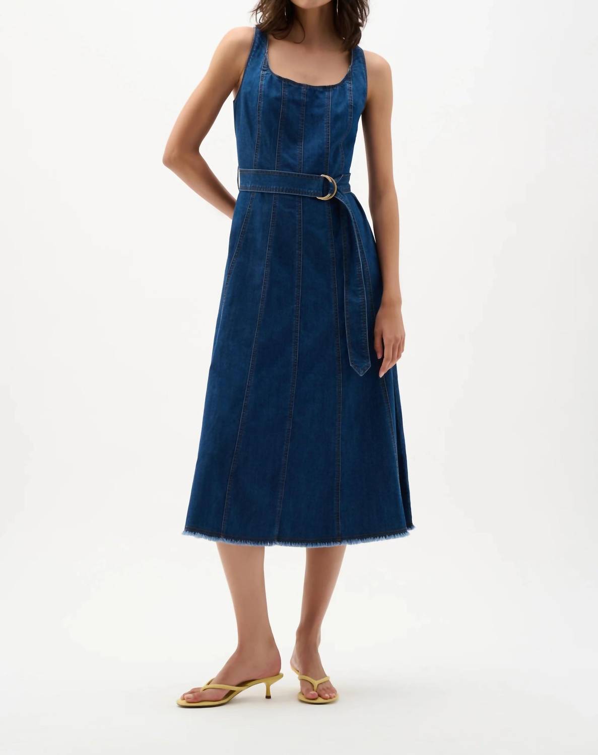 Joseph Ribkoff - Belted Midi A-line Dress