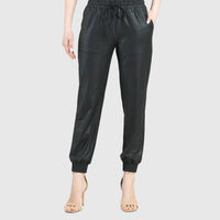 Clara Sunwoo - Liquid Leather Drawstring Jogger Pant