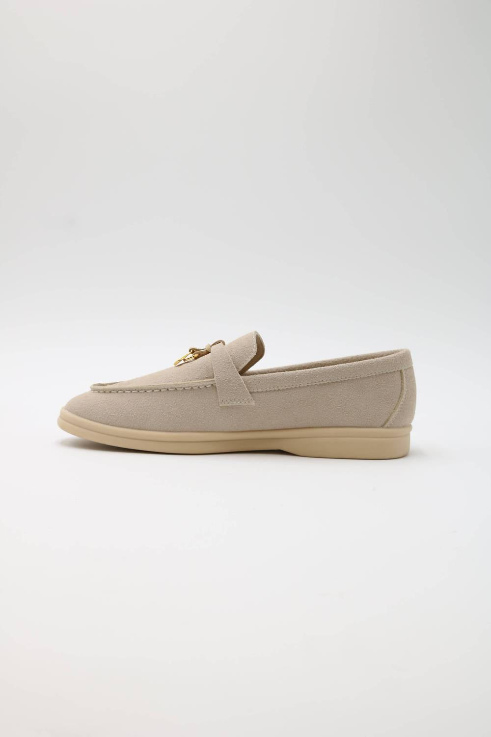 BEAST FASHION Women's Charlie Accent Loafers in sand - women's flats - detail view