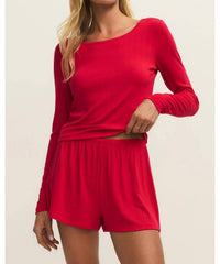 Z Supply - Lounge Felt Cute Long Sleeve Rib Top