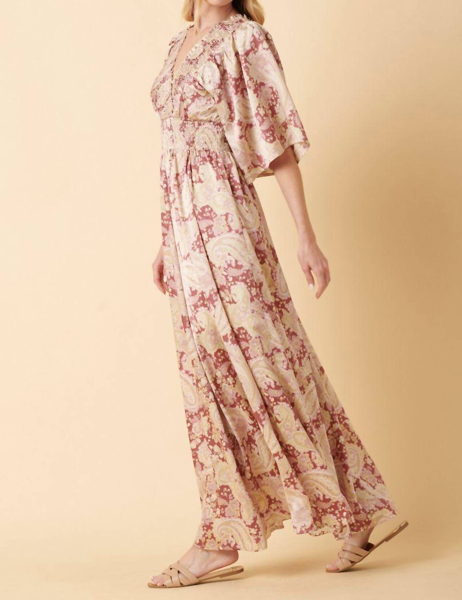 Mittoshop - Belah Paisley Print Maxi Dress